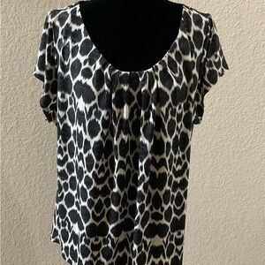 Worthington Elegant Blouse in Black and White
